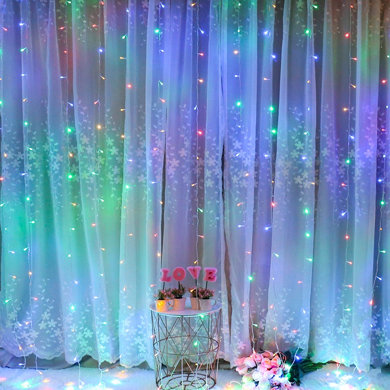 [PROMO!!] Lampu Natal Tirai Panjang  3x3 meter LED Tumblr Light Tirai Waterfall| LED Long Curtain Light