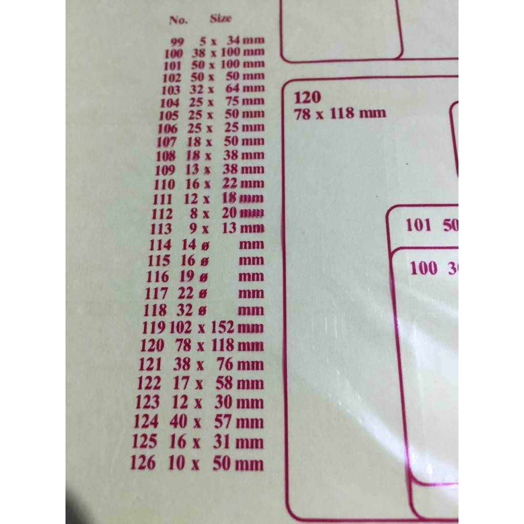 Label Champion No.107 - 18 x 50mm