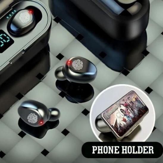 ▼ HEADSET BLUETOOTH TWS F9 + POWERBANK LED TRUE WIRELESS EARPHONE ✺