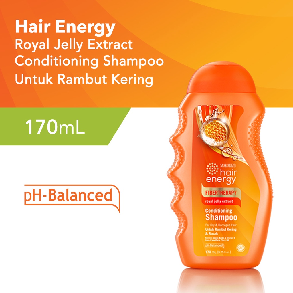 Makarizo Hair Energy Fibertherapy Conditioning Shampoo Kiwi/ Olive/ Aloe Melon/ Royal Jelly 170 mL