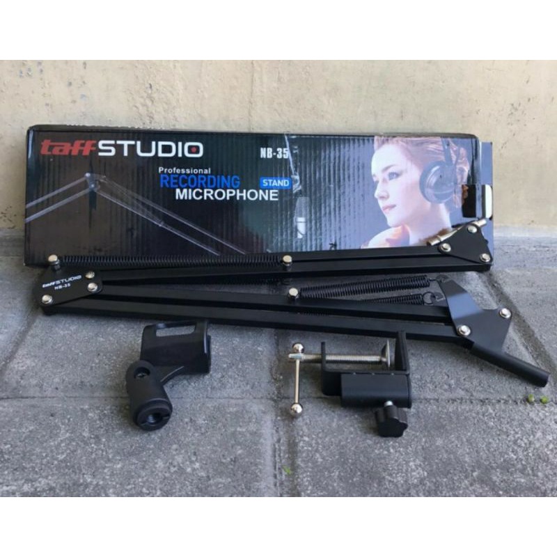 stand taffstudio arm - stand jepit meja - stand podcast NB35