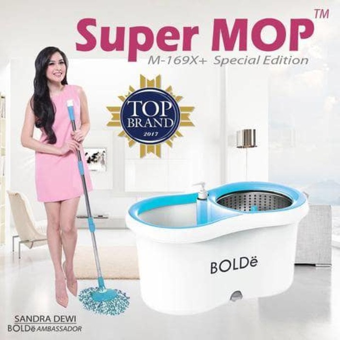 ALAT PEL SUPERMOP BOLDE 169X+ STAINLESS - TMPT SABUN &amp; LUBANG DRAINASE