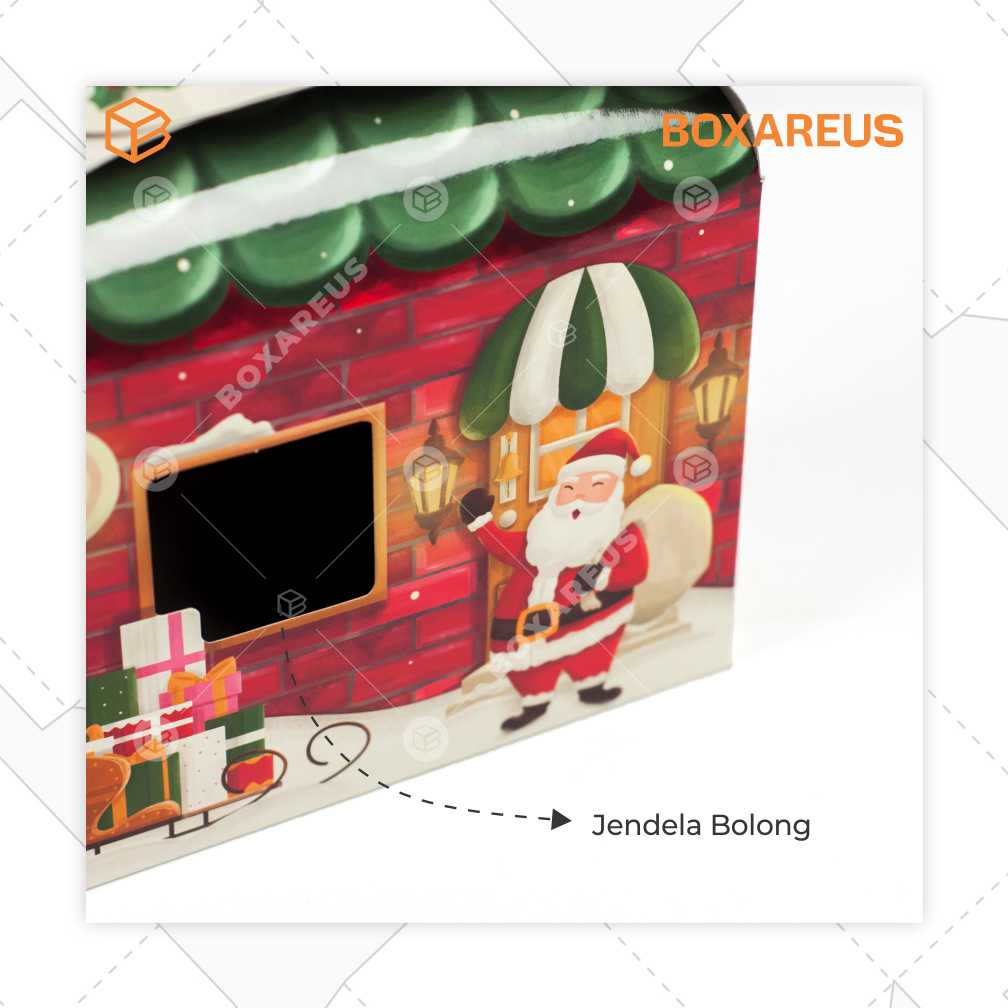 Christmas Box Natal Dus Toples Kue Kering Kemasan Cookies | TBC 06