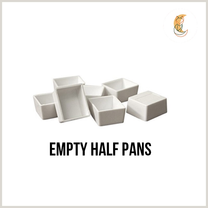 

Empty Half Pan Watercolor / Gouache Set 10 pcs / Plastic Half-Pan