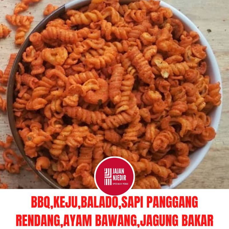

MAKARONI SPIRAL PEDAS MACARONI ULIR 70GR KEMASAN POUCH