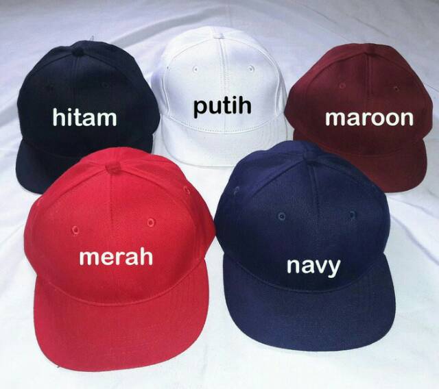 Topi snapback polos distro