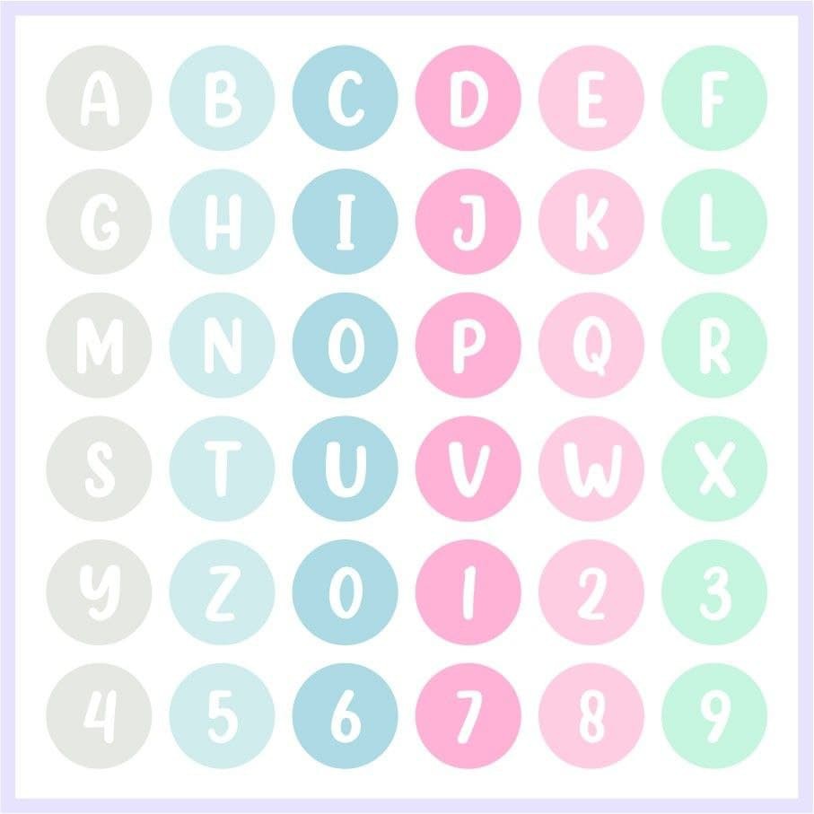 Sticker Alphabet Stiker Aestetic Bujo Decoration By Okashi Store-2