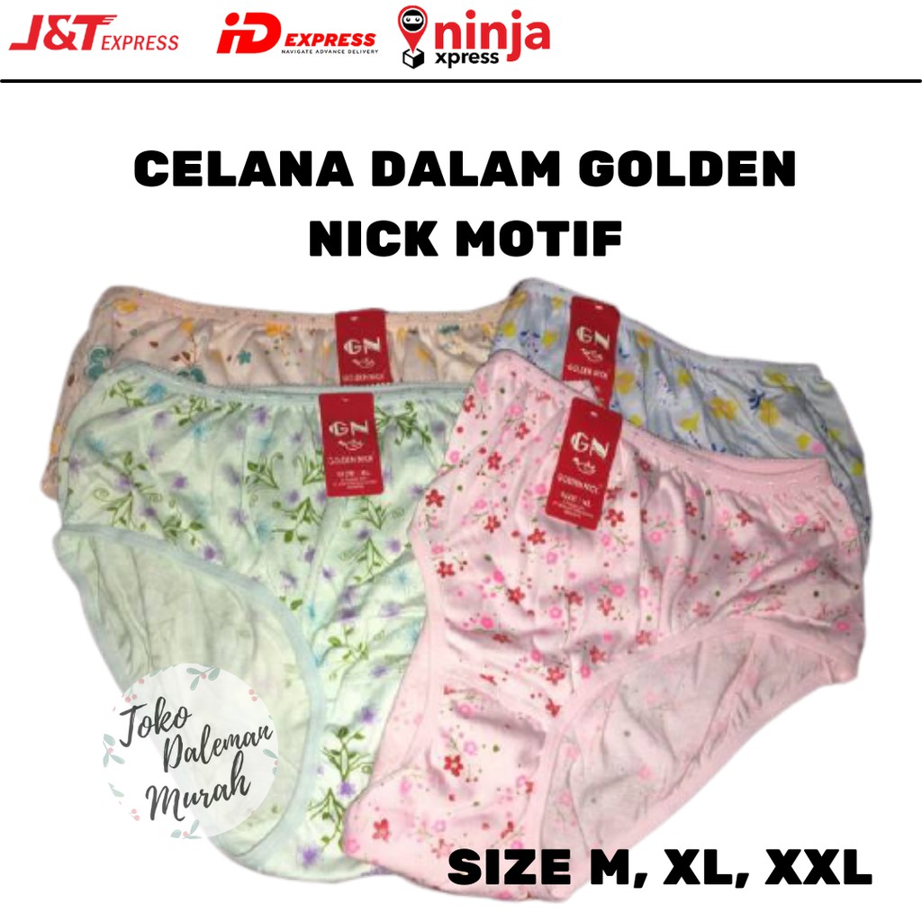 DALEMAN MURAH - CD WANITA GOLDEN NICK - CELANA DALAM MOTIF - CD MOTIF GOLDEN NICK