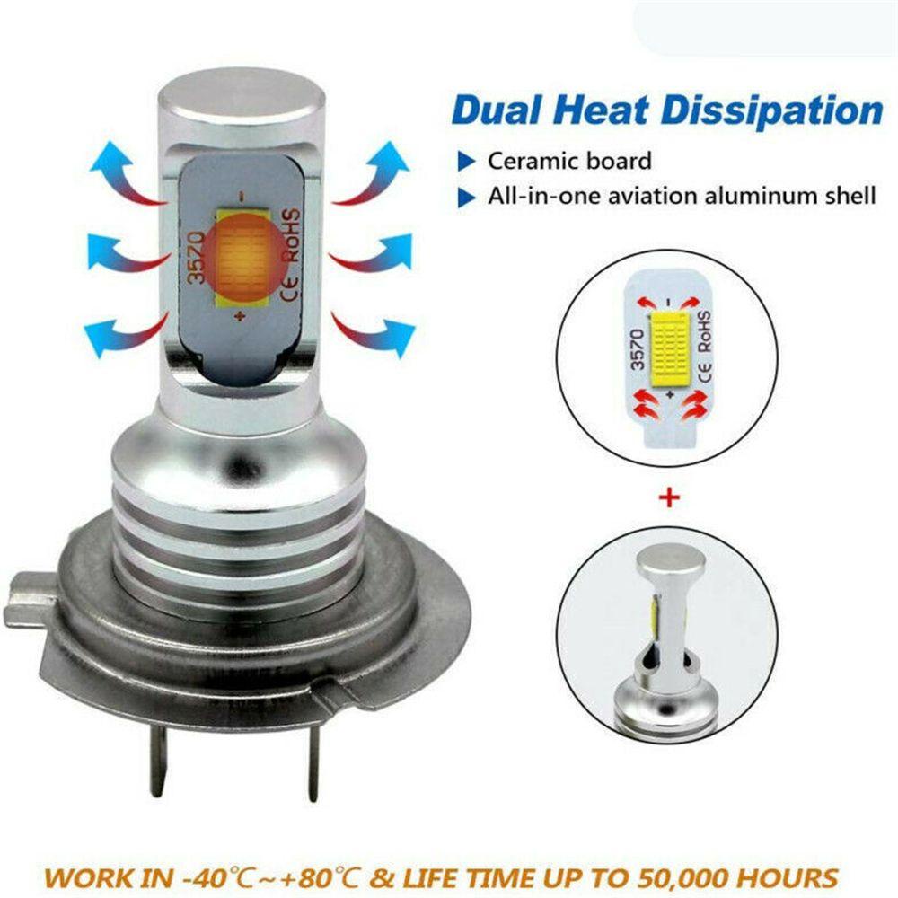 Populer 2Pcs/Set Lampu Kabut Mobil35702Smd 2Pcs COB LED Super Terang DRL