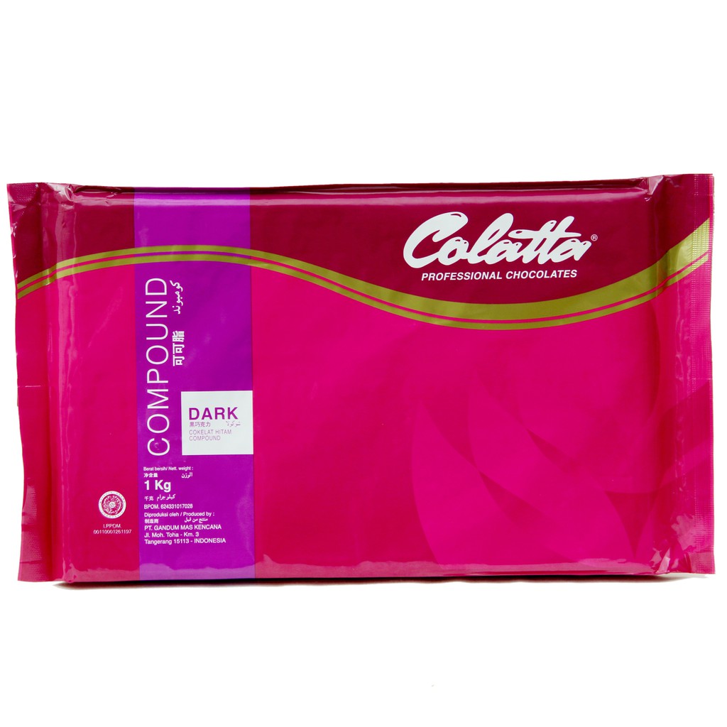 Cokelat Batang - Colatta Dark Chocolate Compound  Kemasan 1kg