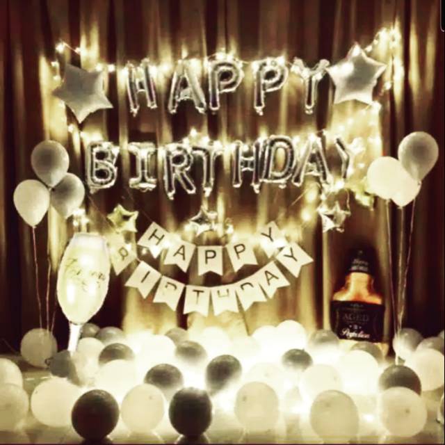 Happy Birthday Lampu Led Dekorasi Silver White Dekorasi Happy Birthday Lampu Led Dekorasi Silver White Dekorasi