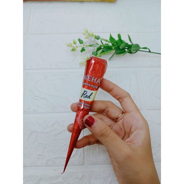 NEHA HENA PASTE RED 1 PCS HENNA HALAL WARNA MERAH