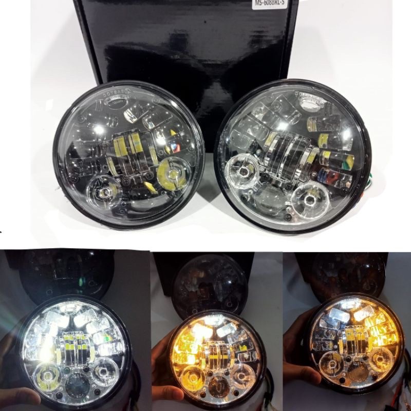 NEW Daymaker 16 Led 5.75 inch Import 75 Watt Asli Import Dus Hitam Polos (HARGA SATUAN)