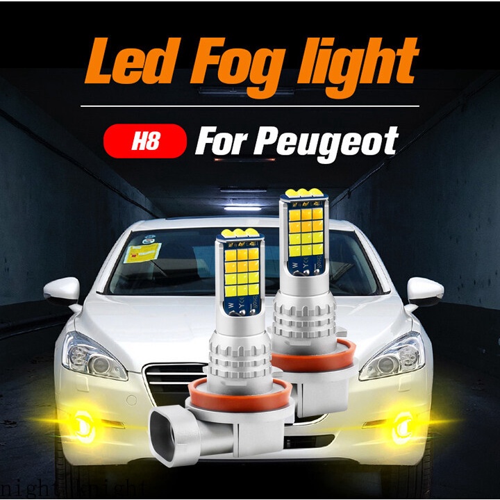 2pcs Lampu Kabut LED H8 H11 Untuk Peugeot 3008 301 308 207 307 CC SW 308 4007 4008 407 5008 508 RCZ Rifter