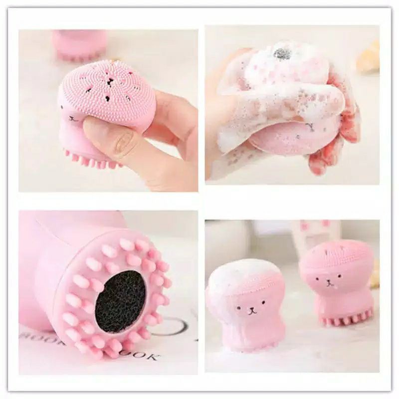 silicone brush cleanser pembersih wajah silikon silicone cleansing brush jellyfish