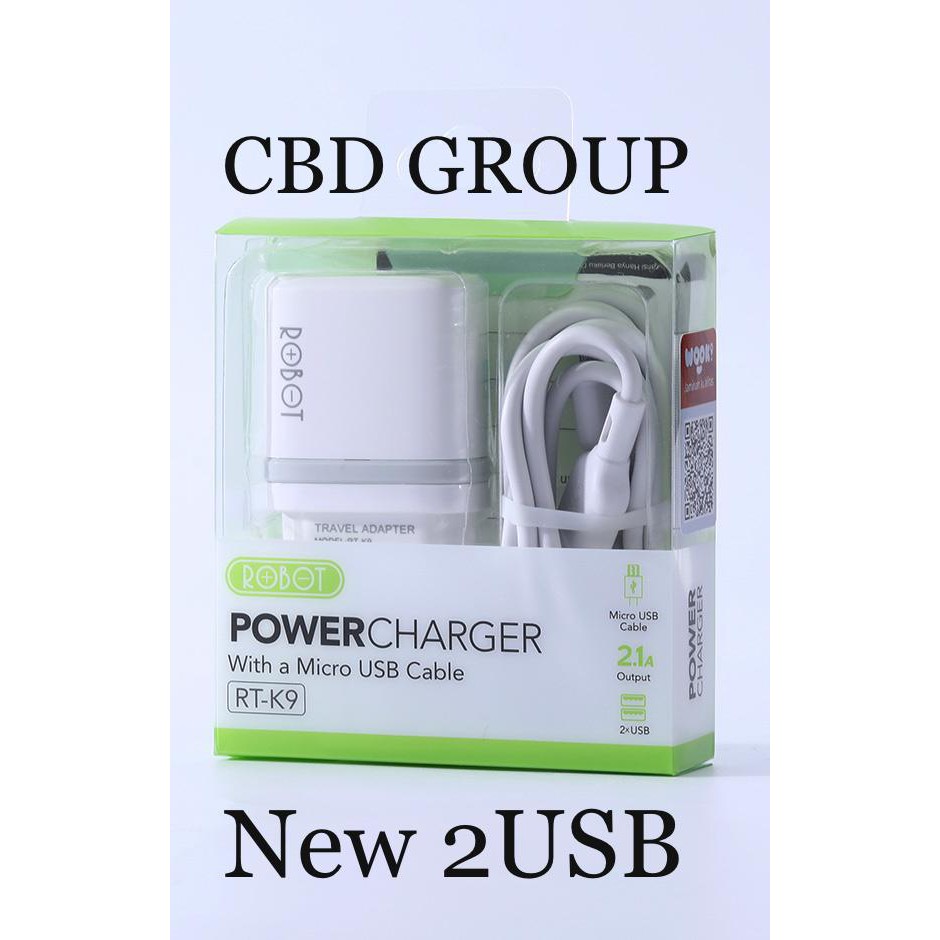 NEW~Robot RT-K7 / RTK7 Quick Charge 5V/1A &amp; RT-K9 / RTK9 Charger 2.1A Dual Port Output + micro-usb