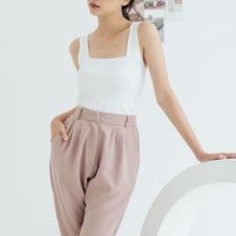 Tank top square polos wanita Tanktop korea Tangtop Crop top | Jenna Tanktop-1