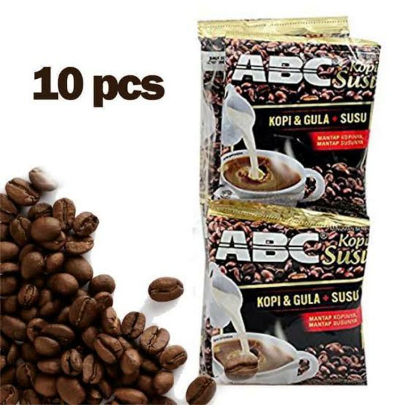 

kopi abc kopi susu 1 renceng isi 10 sachet