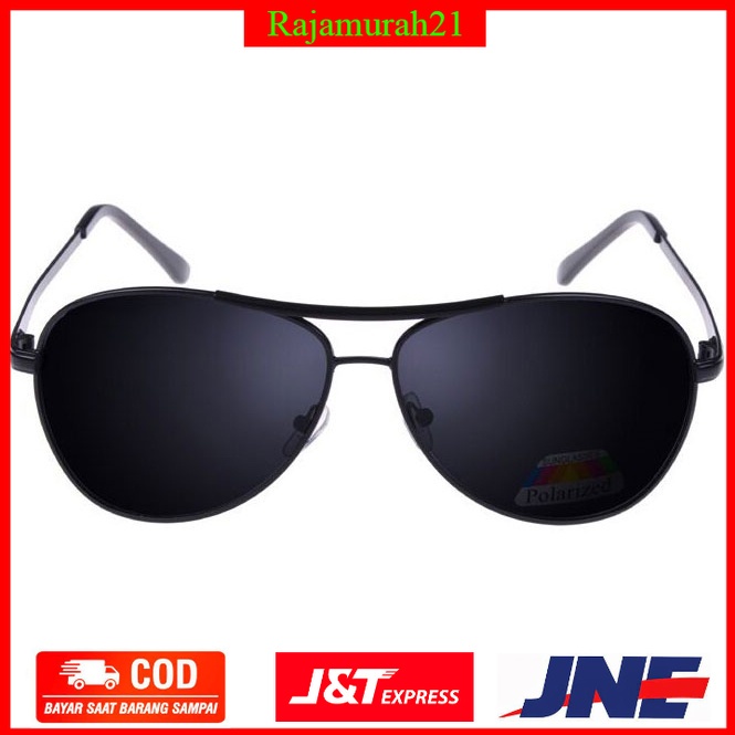 Aoron Kacamata Hitam Polarized - RB2132