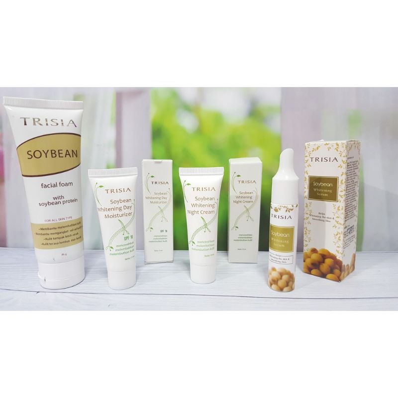 Trisia Soybean Series l Day - Night cream - Facial Foam - Serum - Scrub - Masker | Paket Trisia