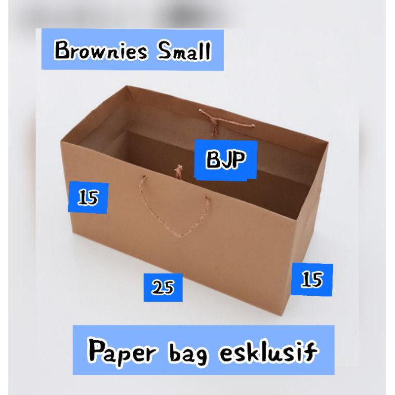 

Paper Bag / Kantong Kertas Brownies Small uk 25 x 15 x 15 cm [ 150 gsm ]
