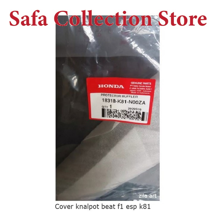 Cover Pelindung Tutup Knalpot Beat F1 Esp 18318 K81 N00Za 2017 Ahm Ori