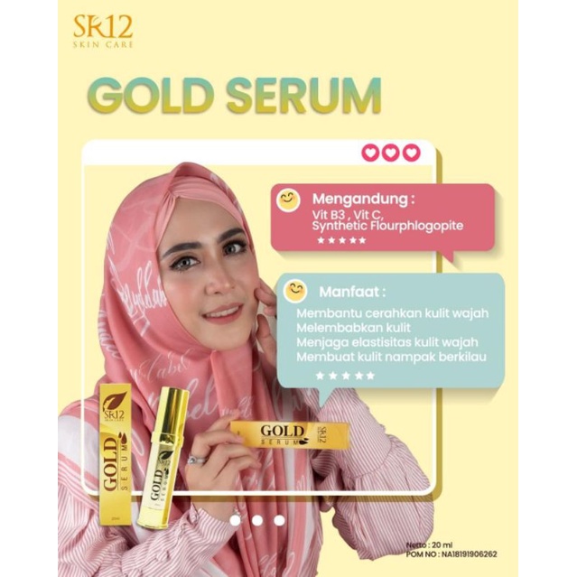 serum gold anti aging/mencerahkan/mengencangkan kulit