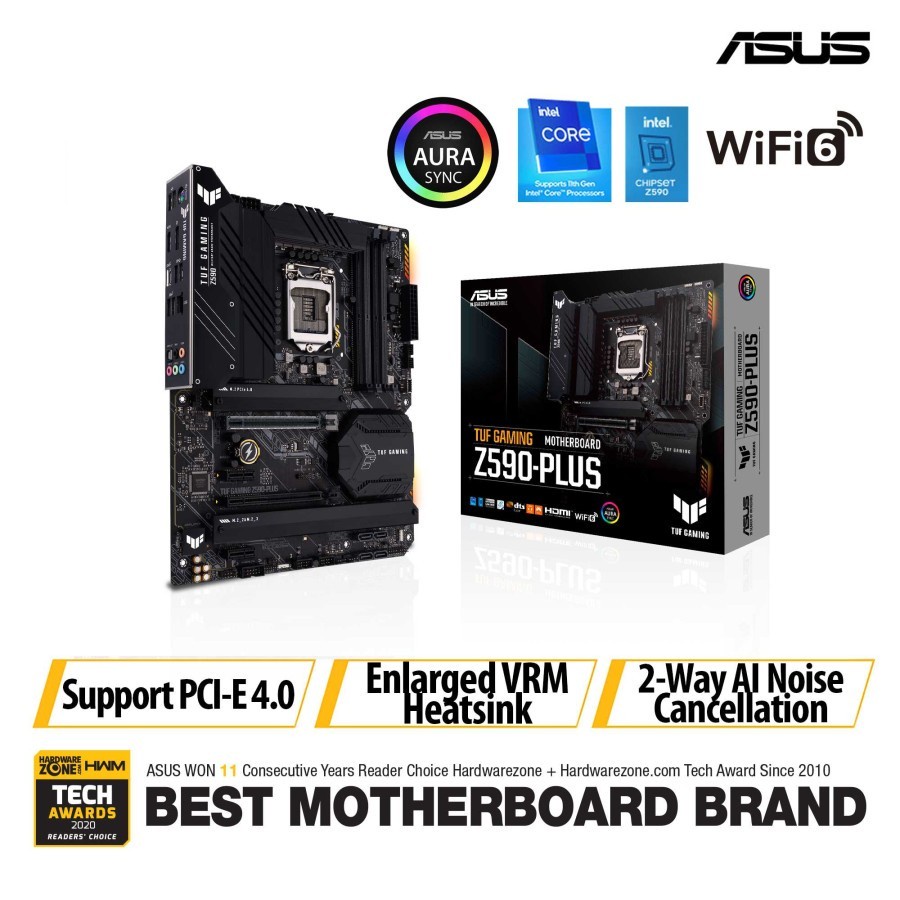 ASUS TUF Gaming Z590-Plus WiFi Intel Z590 LGA 1200 ATX Motherboard