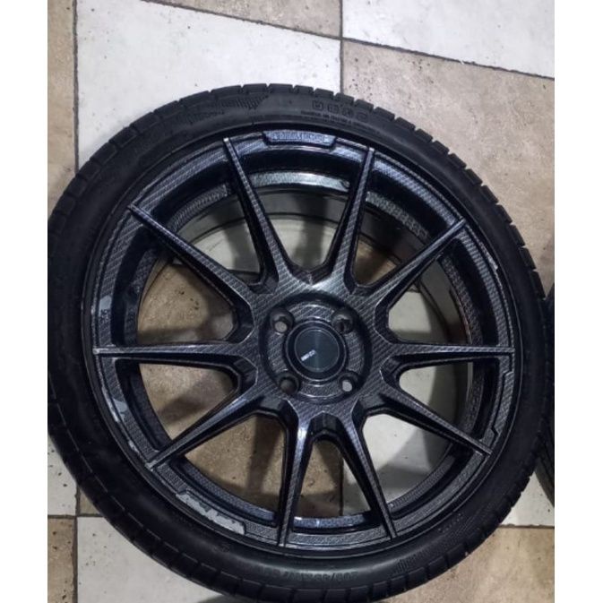 Enkei Velg Mobil Second Ring17x7,5 Et40 (Qtm) Plus paketan Ban Pelek bekas copotan 205/45 r17 Accele