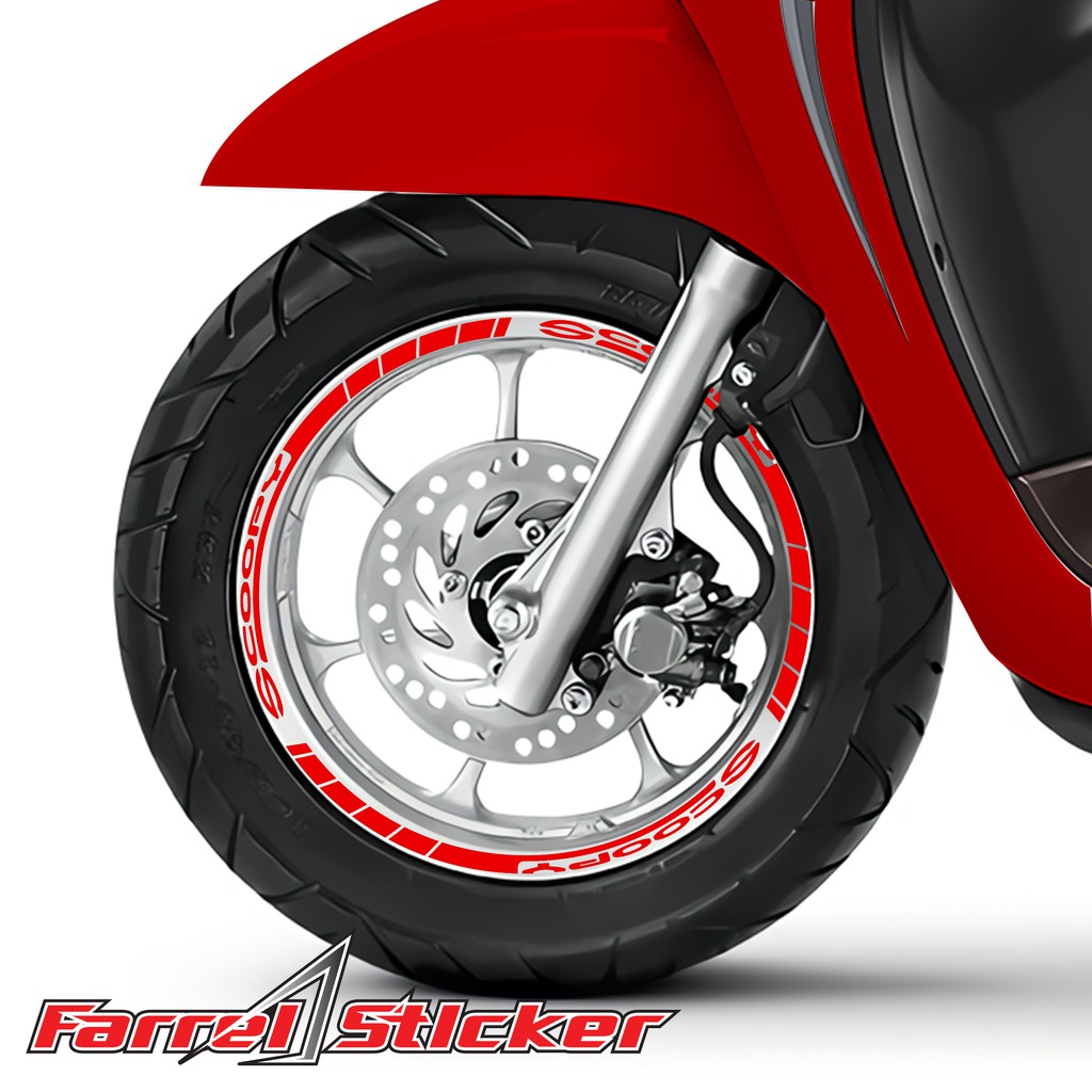 stiker velg sticker velek scoopy silver