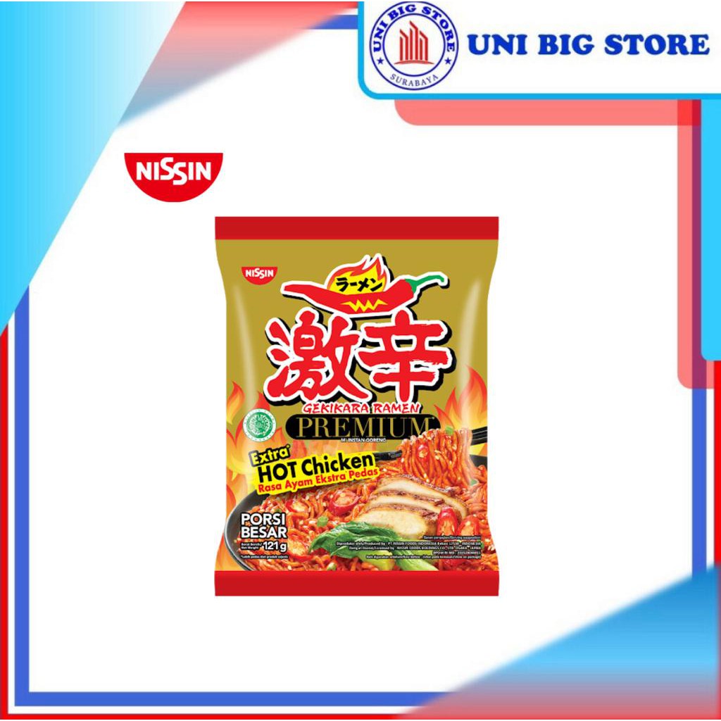 Nissin Mie Gekikara PREMIUM Ramen Extra Hot Chicken 121 gram Ayam Ekstra Pedas