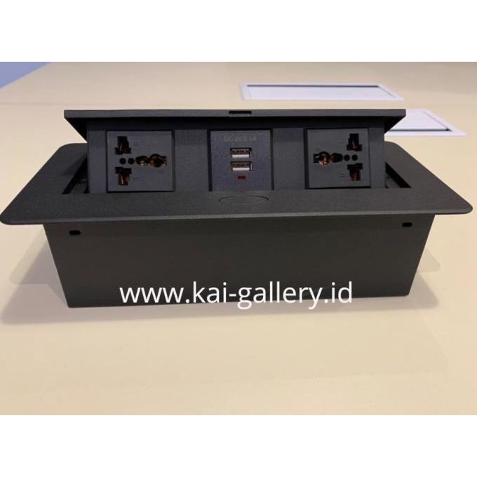 STOP KONTAK LANTAI MEJA RAPAT MINIMALIS KEREN SPACELINE EUBIQ LINE8 ready shipping