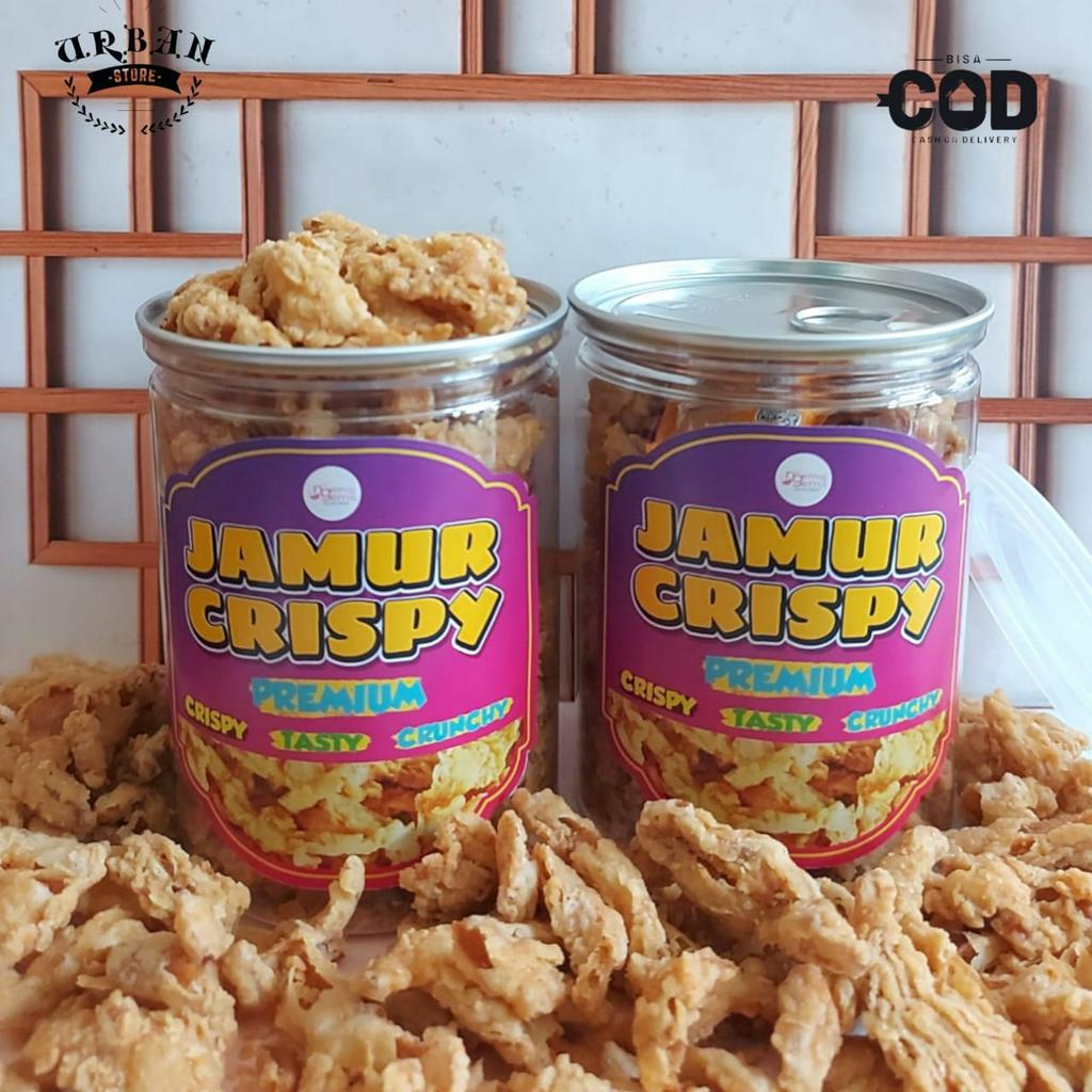 

Can - Jamur Krispy Asin Gurih Crispy Mushroom Homemade Kualitas Premium