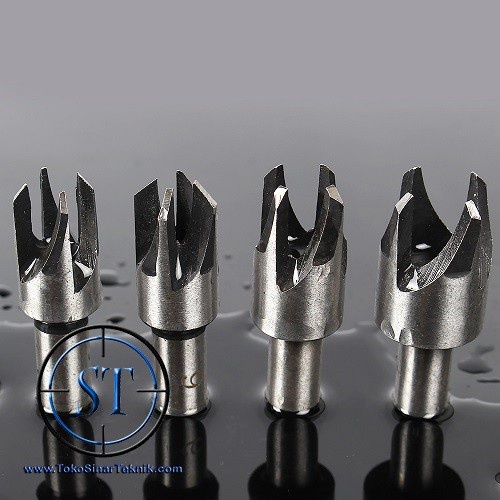 Mata Bor Dowel 4 Pcs Claw Cork Drill Set Wood Plug Kayu Carbon Steel Hole Punch Sleeve 6-16mm