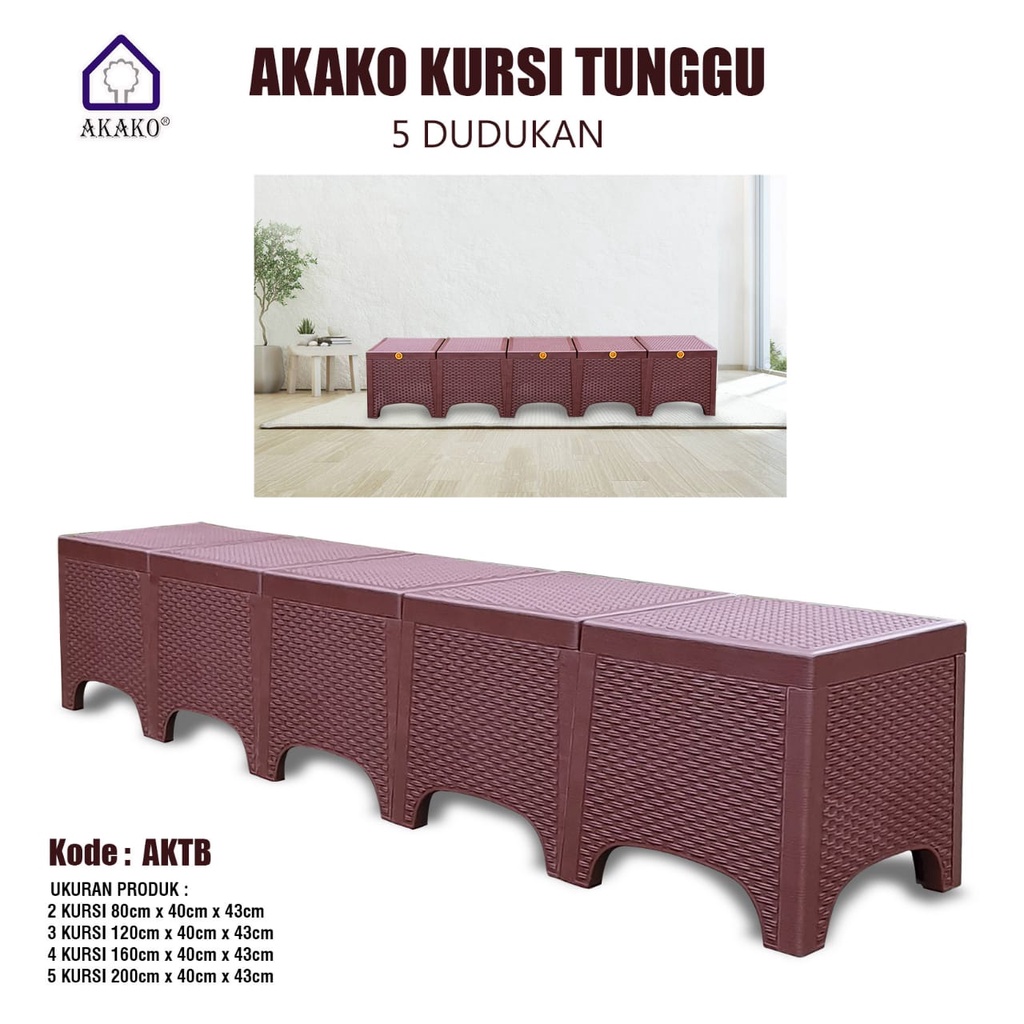 Jual KURSI TUNGGU AKAKO AKTB BARIS 5 / KURSI TAMAN OUTDOOR | Shopee