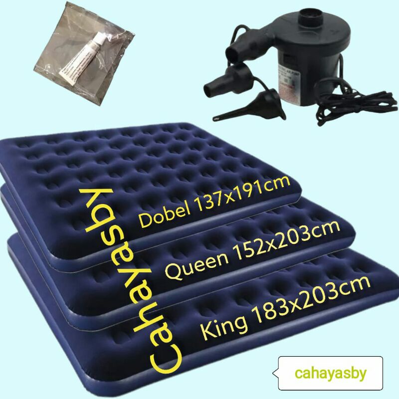 Kasur angin queen king bestway /kasur udara sofa busa matras lipat kasur fre pompa dan lem kasur