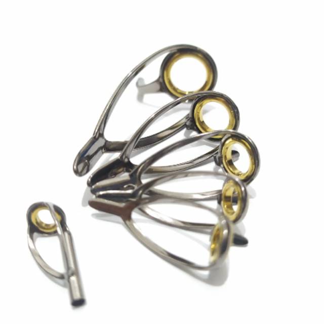 RING GUIDE FUJI GOLD BC SET 6 KAKI 2 LOWRIDER KOLONGAN UNTUK CUSTOM JORAN LOW RIDER 6x22 8 10 12 16