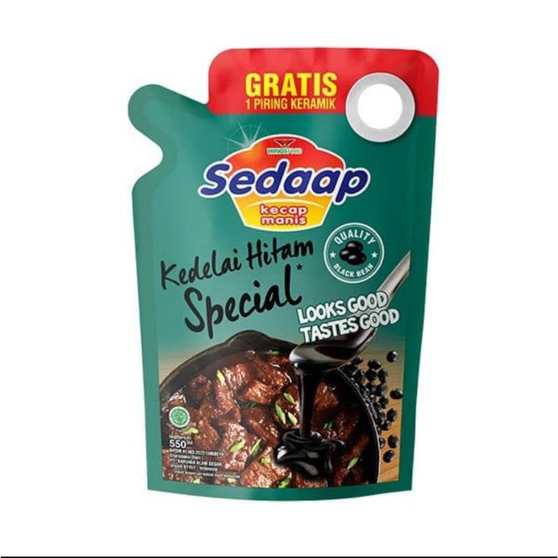 

1 pcs kecap sedaap 550 ml + piring keramik