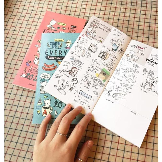 

IMURAHl Paint Many Tomorrow Everyday Diary (Buku Tulis) - Coral ICIQl