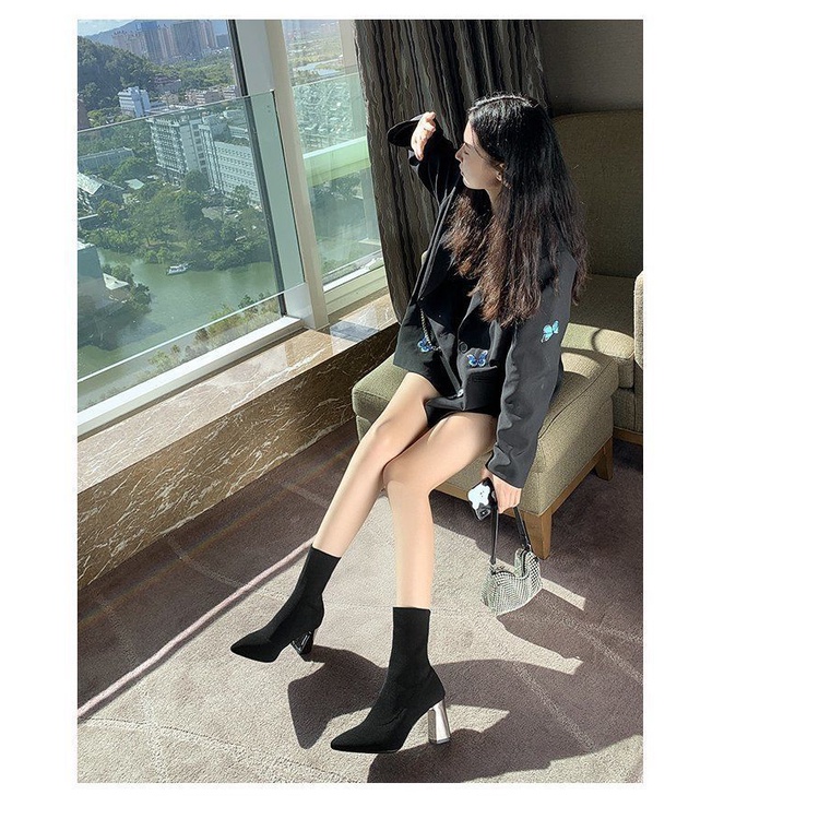 [ ORIGINAL IMPORT ] Sepatu Boots Heels Korea Wanita Import Premium Quality SI 9019