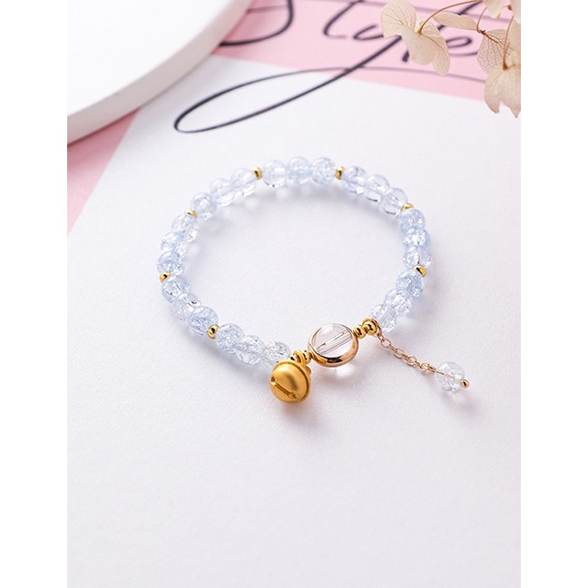 LRC Gelang Tangan Fashion Popcorn Bell Bell Beaded Single Ring Bracelet F88915