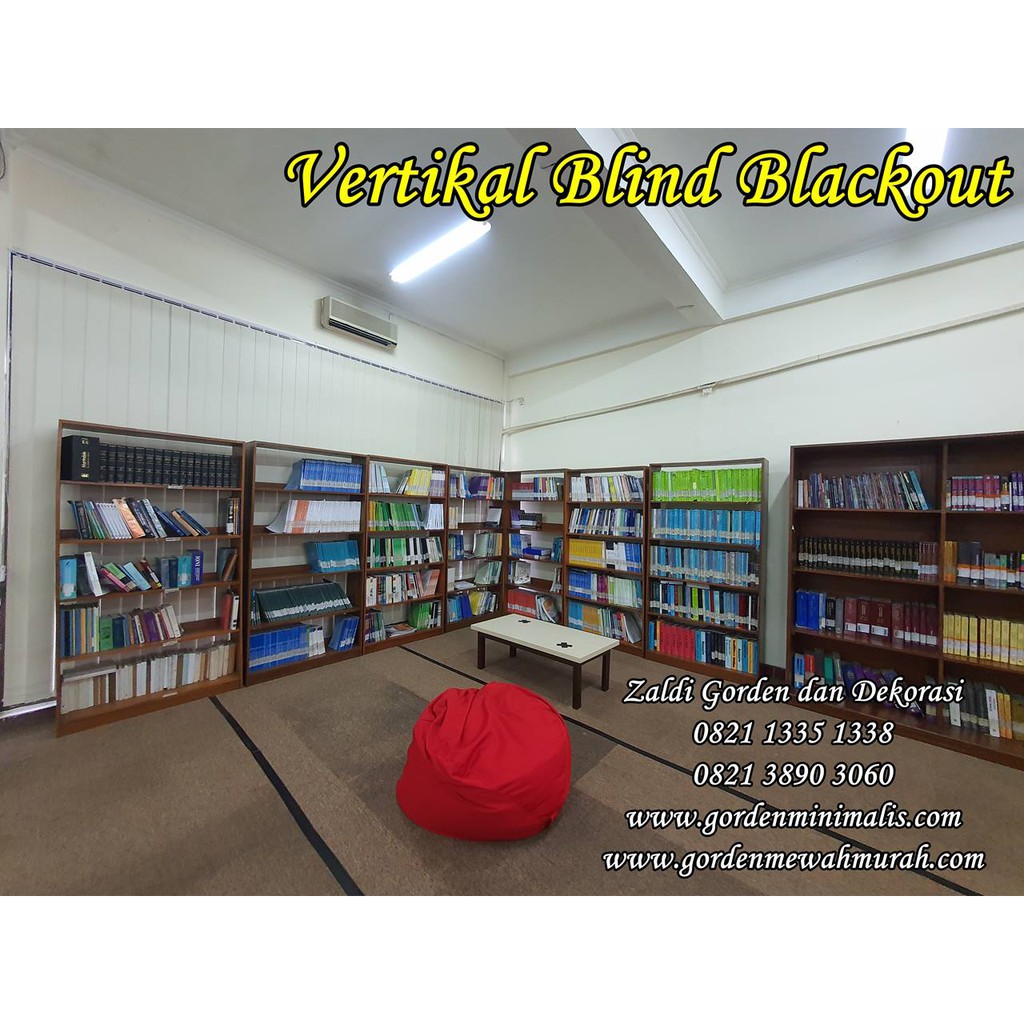 Gorden Vertikal Blind Bahan Blackout