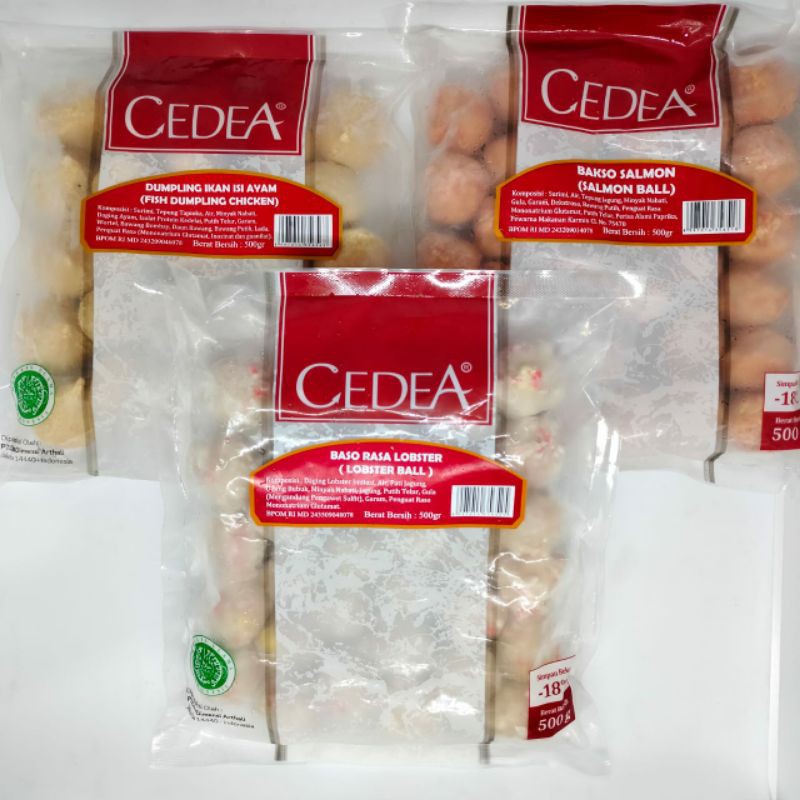 Paket Cedea 1 - Cedea Dumpling chicken,cedea salmon ball,cedea bola lobster