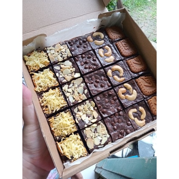 

Brownies sekat, fudgy brownies, brownies panggang, brownies 20x20