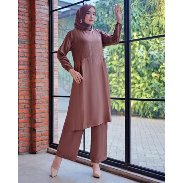 STELAN WANITA - setelan wanita - fashion muslim- baju wanita - tunik - atasan wanita - SOKA SET