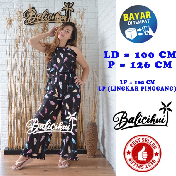 Balicihui Jumpsuit Ruffle Jumpsuit Panjang Jumpsuit Panjang Wanita