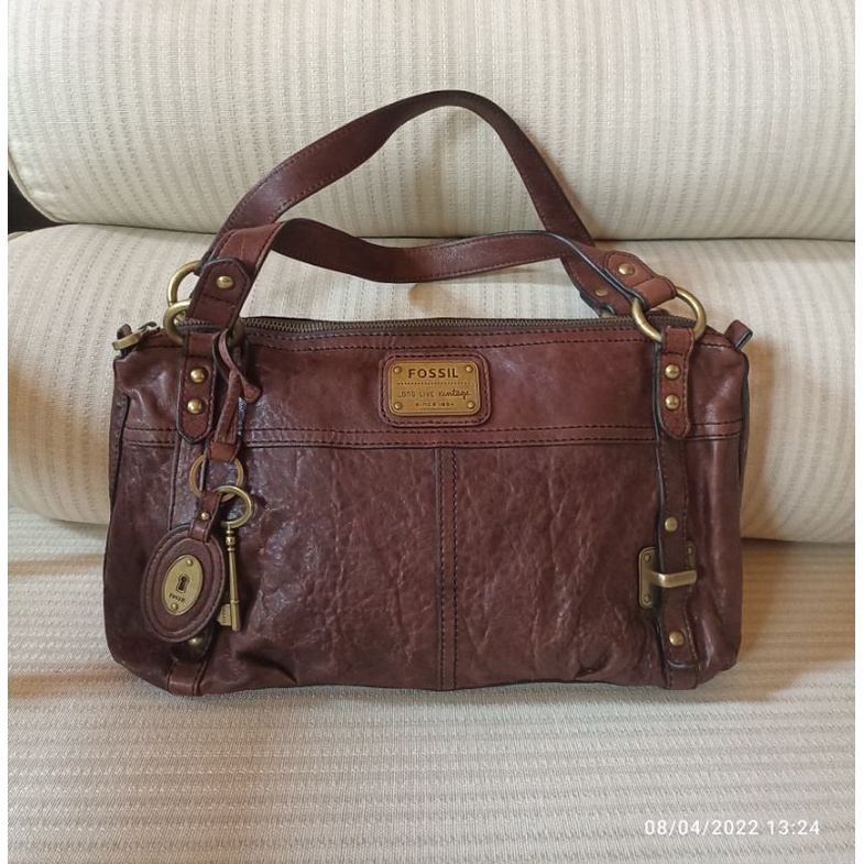 tas Fossil Ginger espresso preloved