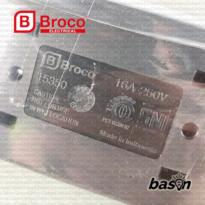 BROCO 15350 NCP 16A 250V SNI - Stop Kontak 5 Lubang tanpa kabel