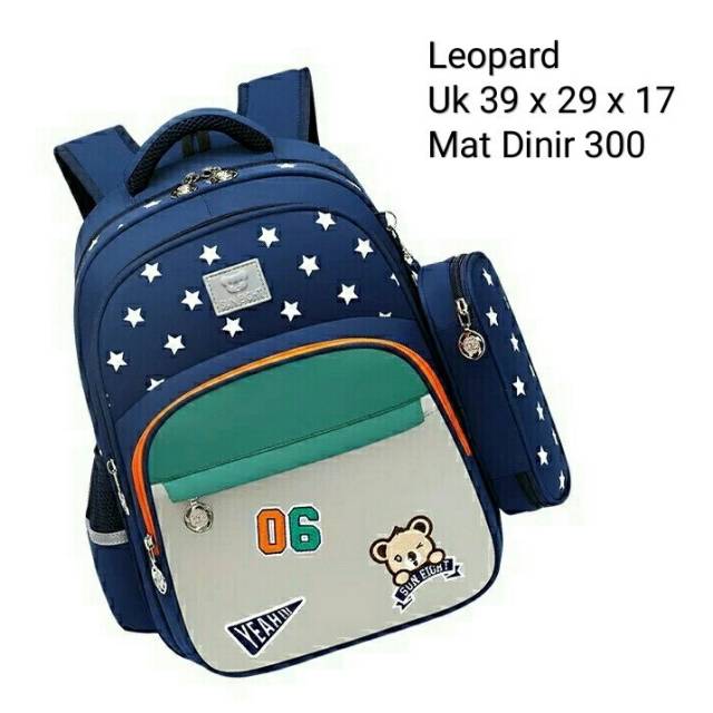 Tas Ransel Sekolah Anak Perempuan Tas Wanita Backpack 2in1 bonus tempat pensil