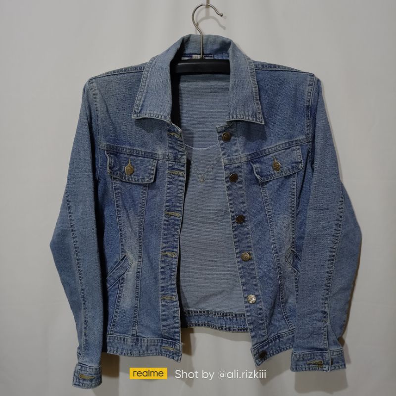[PL] Jaket Jeans Tebal Jaket Denim Jaket Wanita Original Outer Denim untuk OOTD